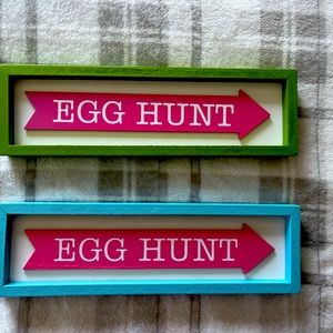 New - 2 egg hunt signs